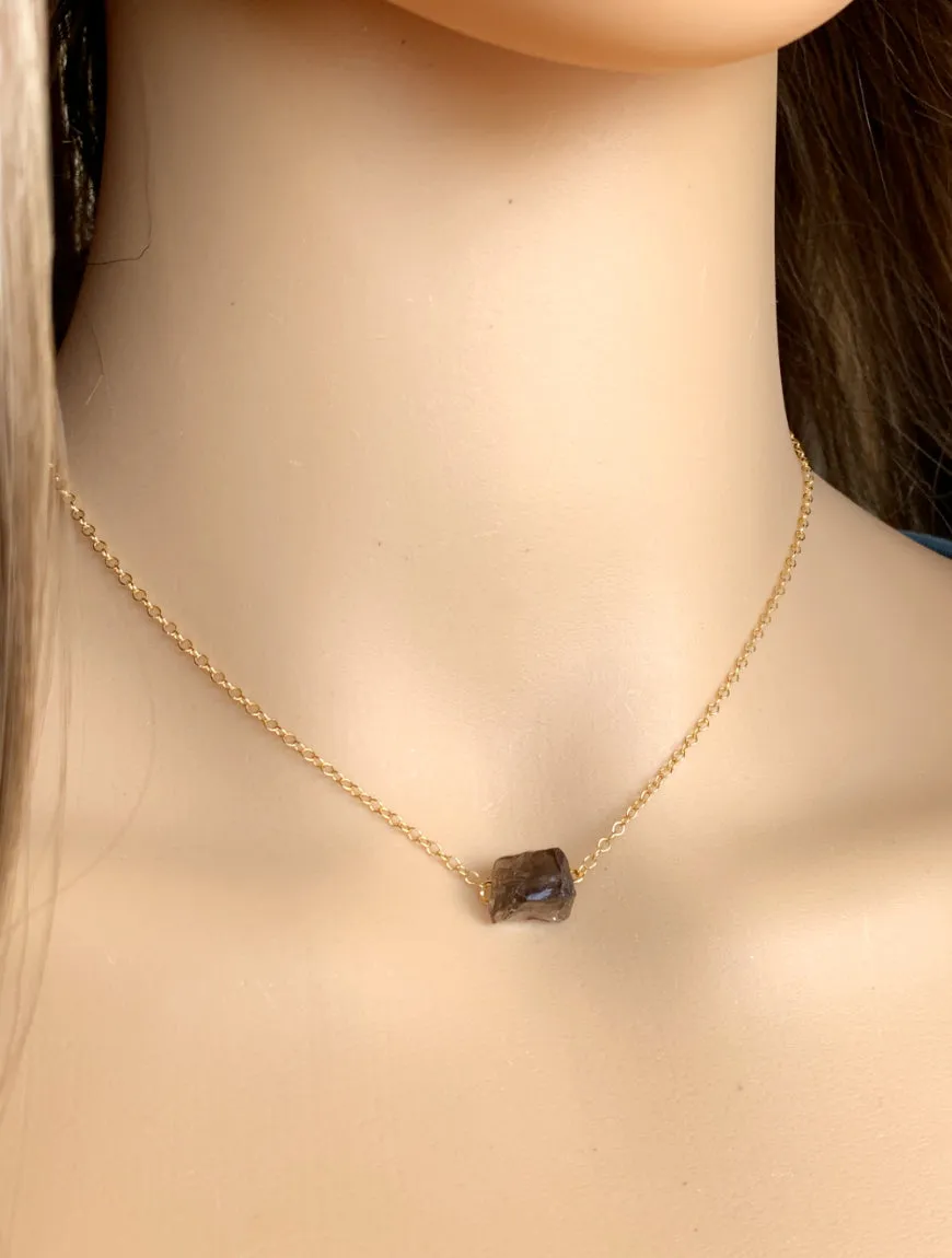 Raw Smoky Necklace