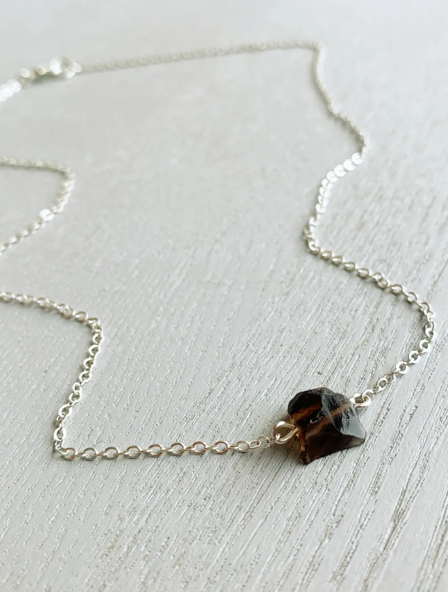 Raw Smoky Necklace
