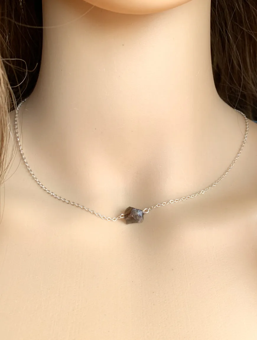 Raw Smoky Necklace