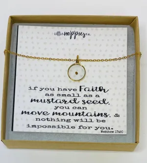 Real mustard seed necklace, Encouragement gift, Mustard seed jewelry, Faith necklace, Christian jewelry, Miscarriage gift, Inspirational