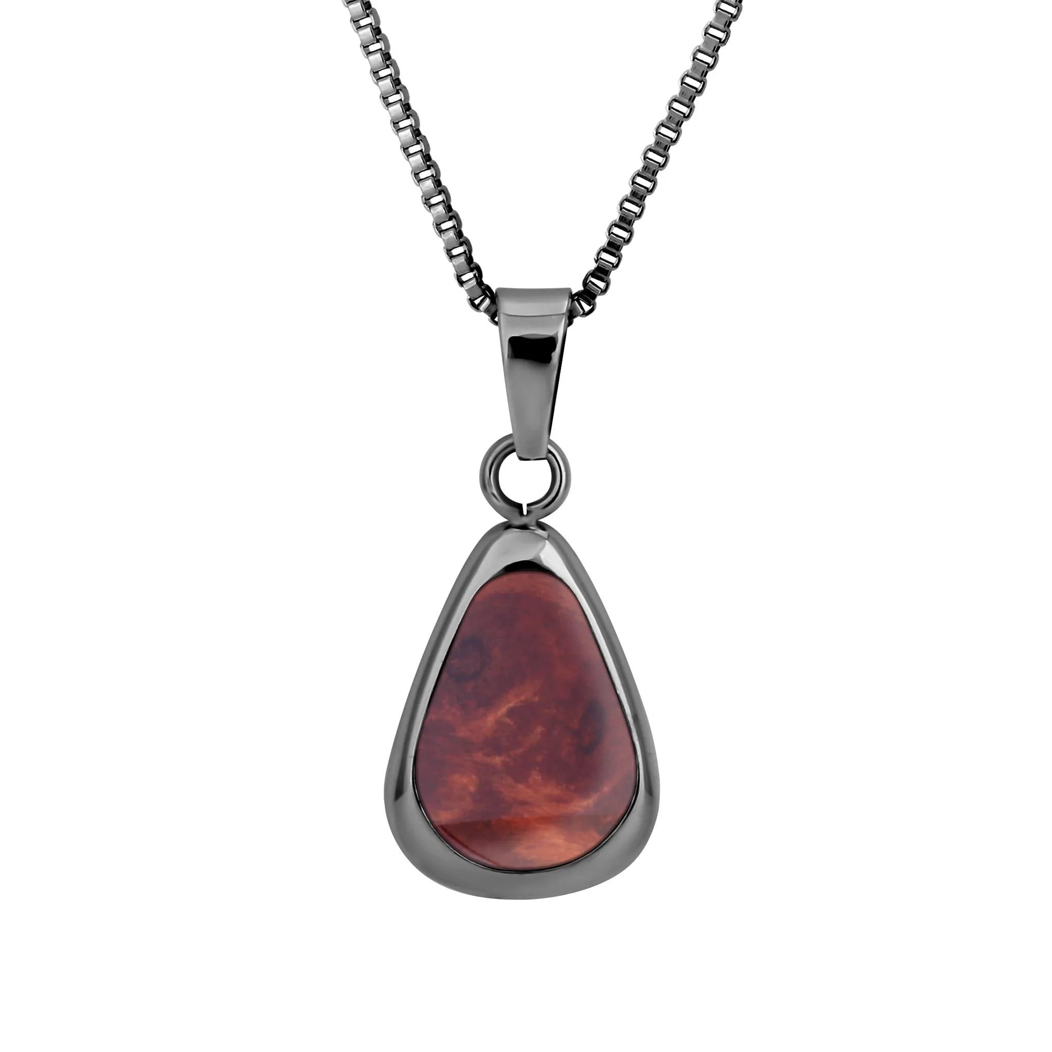 Redwood Drop Necklace - Gunmetal