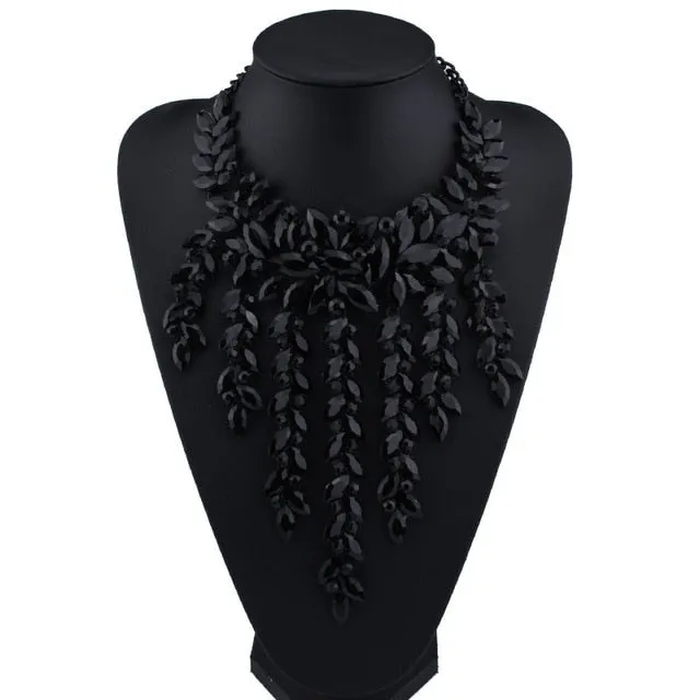 Rhinestone Multicolored Bohemian  Chunky Collar Women Necklace