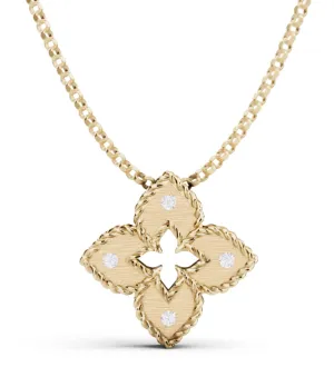 Roberto Coin 18k Yellow Gold Small Flower Necklace
