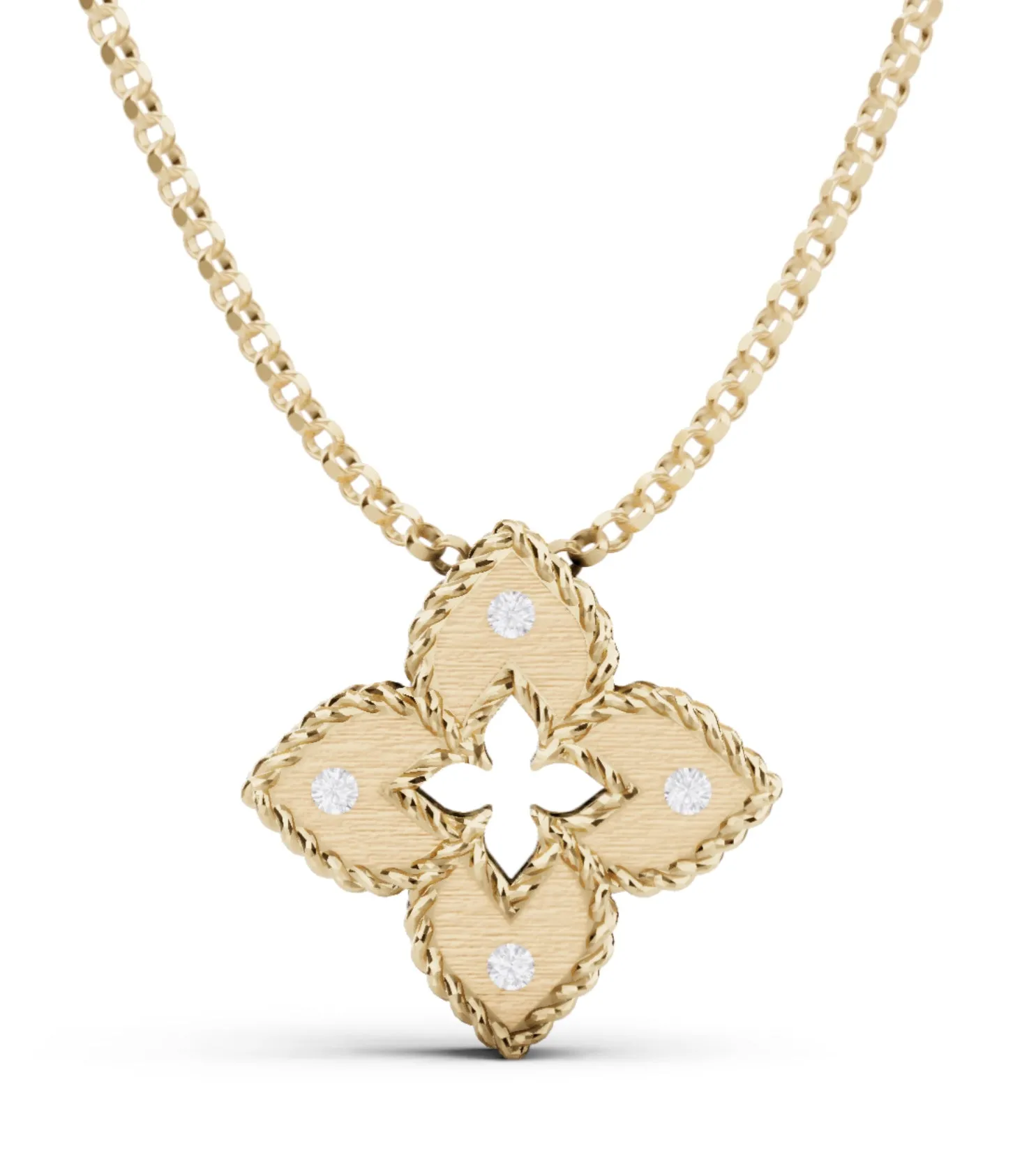 Roberto Coin 18k Yellow Gold Small Flower Necklace