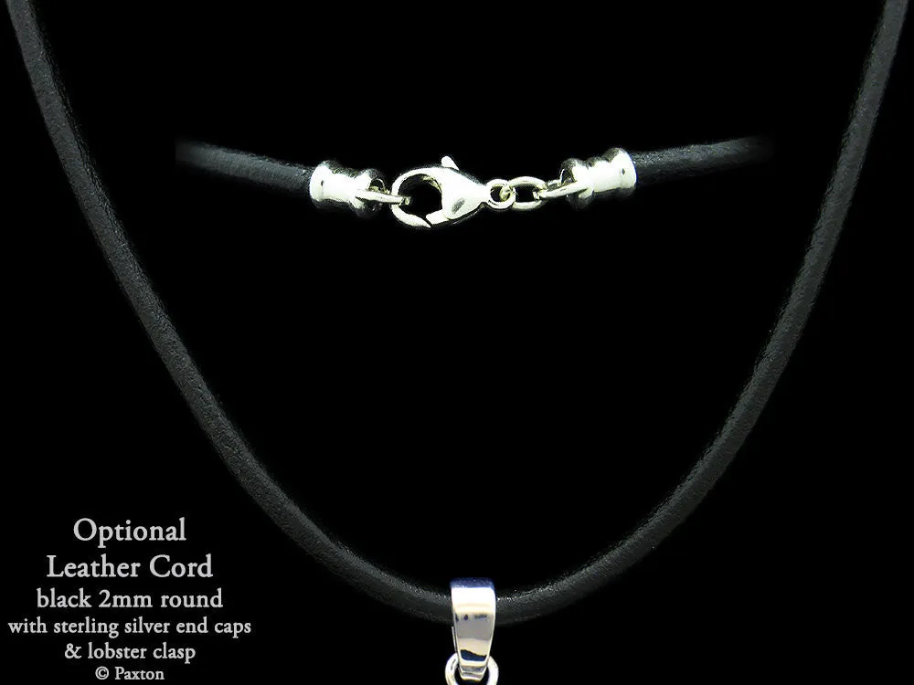 Rose Flower Charm Necklace Sterling Silver