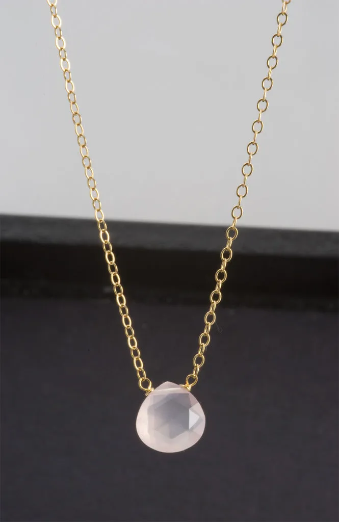 Rose Quartz Baby Pendant Necklace