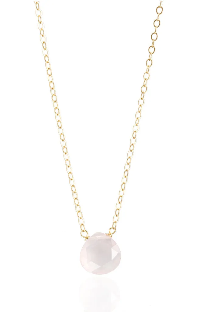 Rose Quartz Baby Pendant Necklace