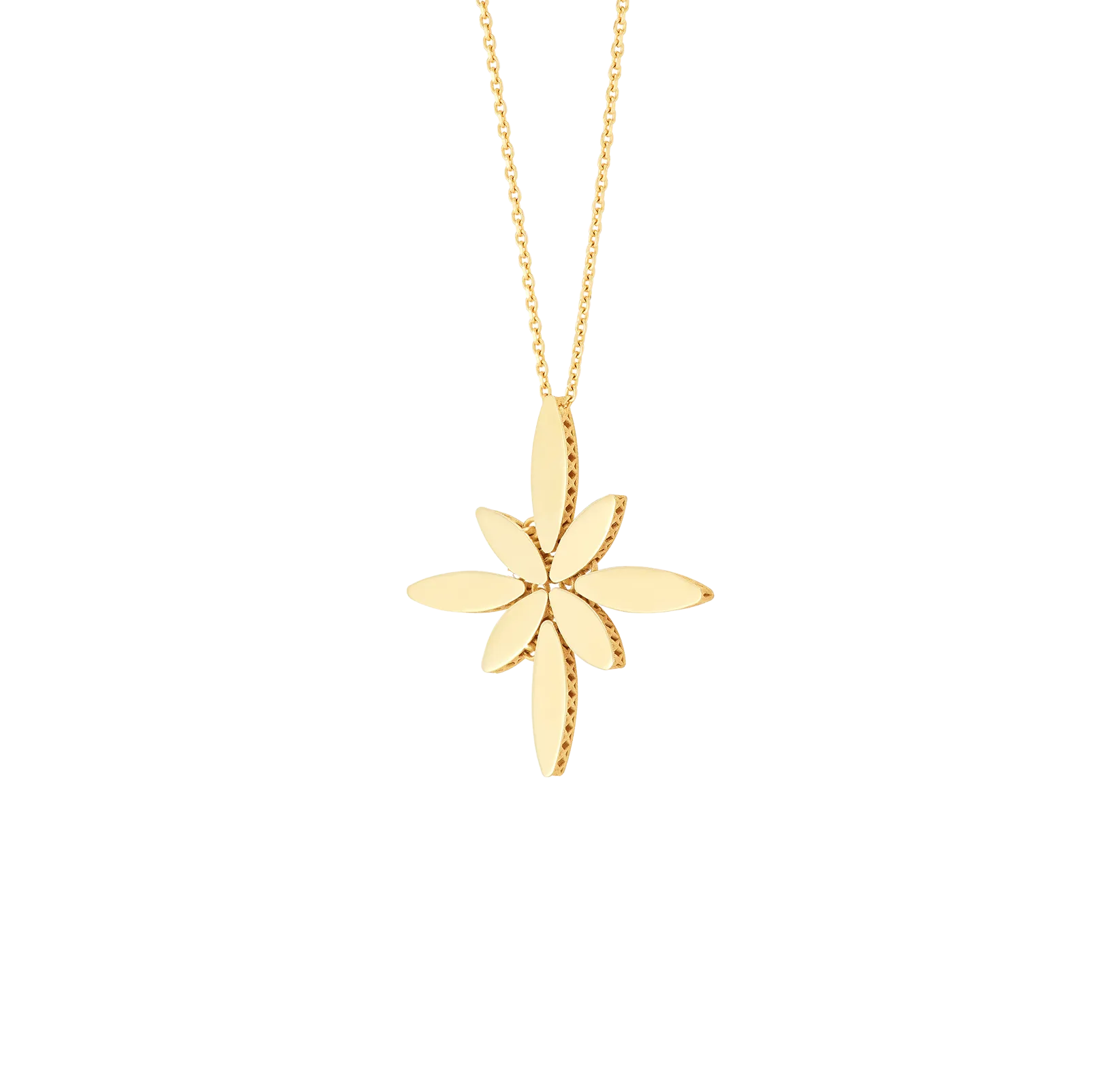 Sabel Collection Yellow Gold Flower Necklace