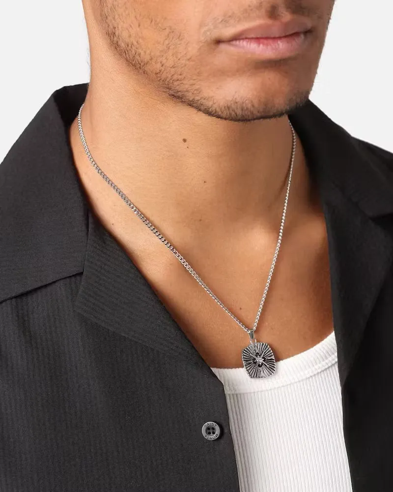 Saint Morta Aged Compass Necklace Stainless Steel