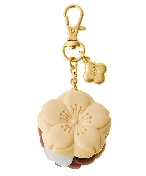 SAKURA Monaka Bag Charm (Beige)【Japan Jewelry】
