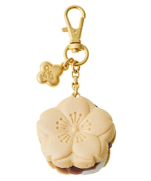 SAKURA Monaka Bag Charm (Beige)【Japan Jewelry】