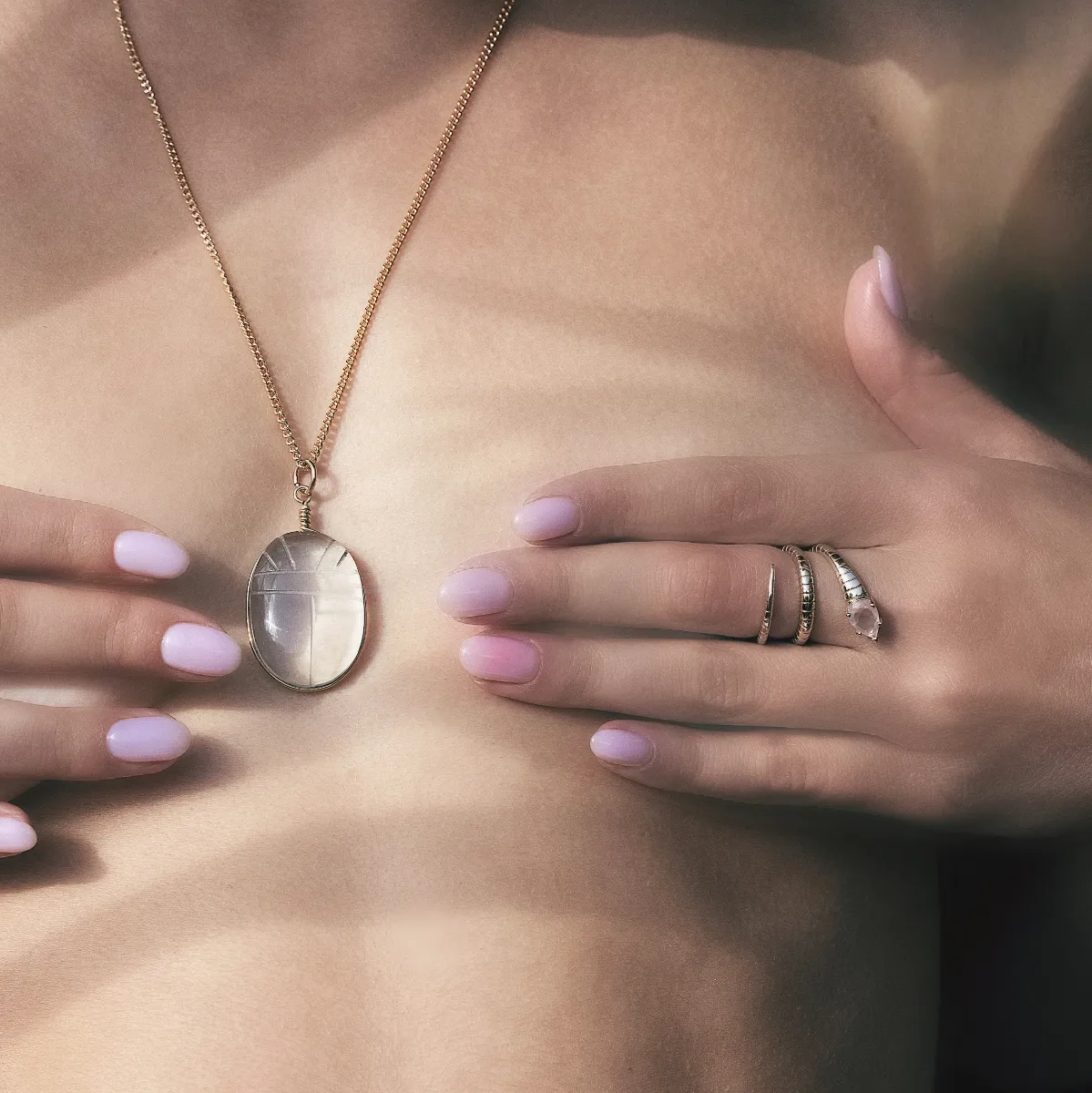 Scarab Quartz Necklace