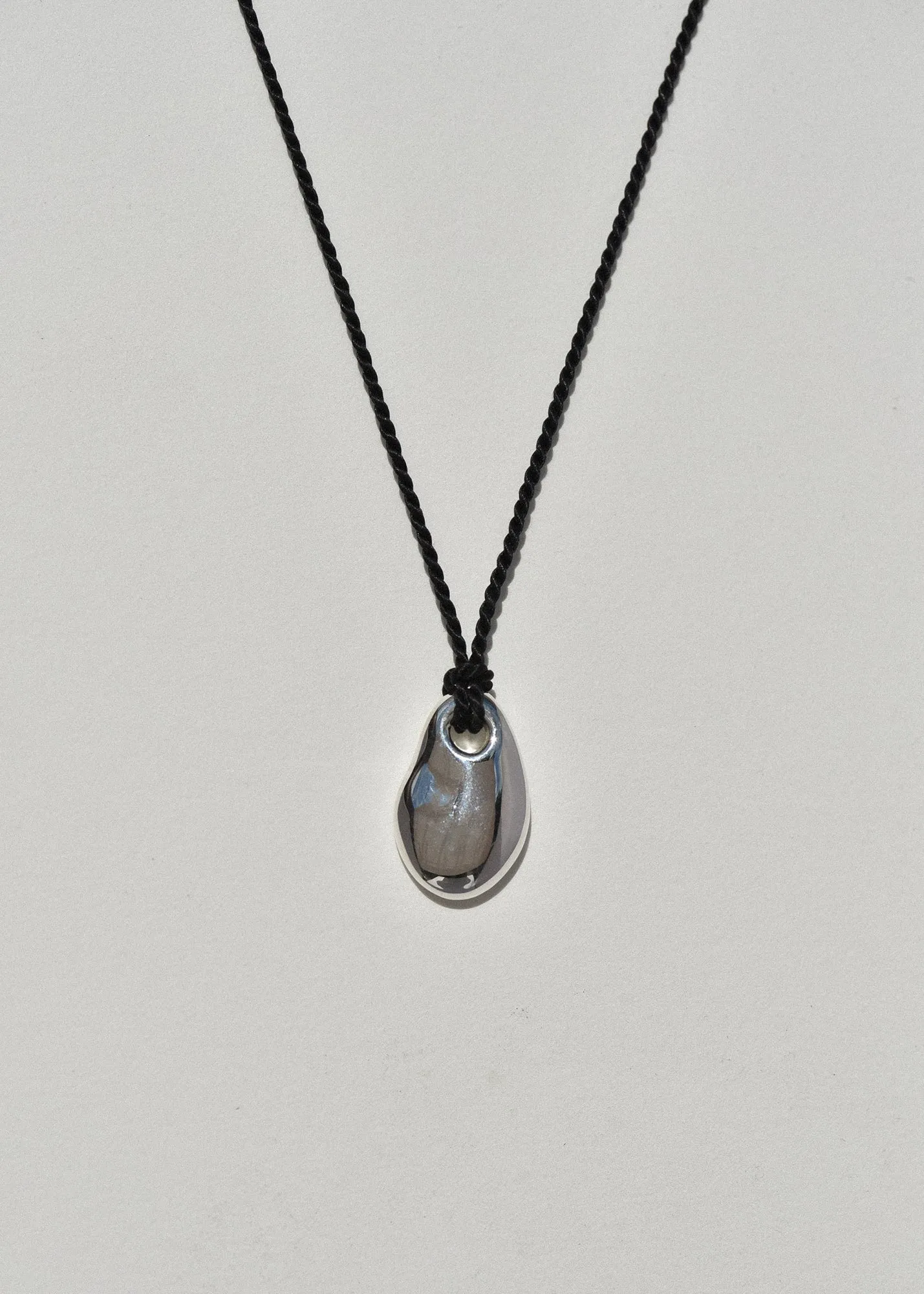 Sea Stone Pendant on Silk Cord