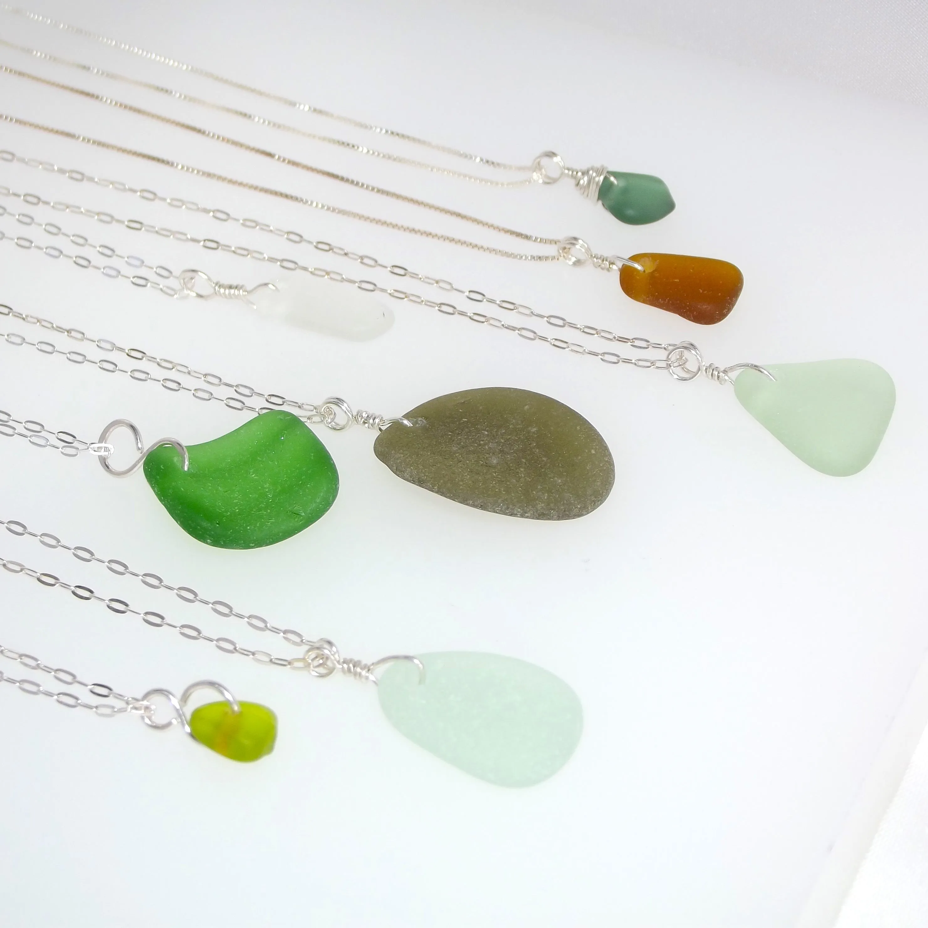 Seafoam Seaglass Necklace