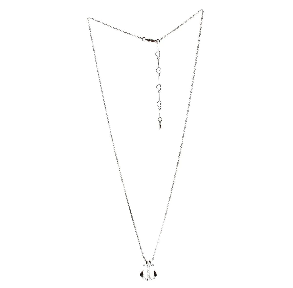 Secret Box™  White Gold Dipped Anchor Necklace