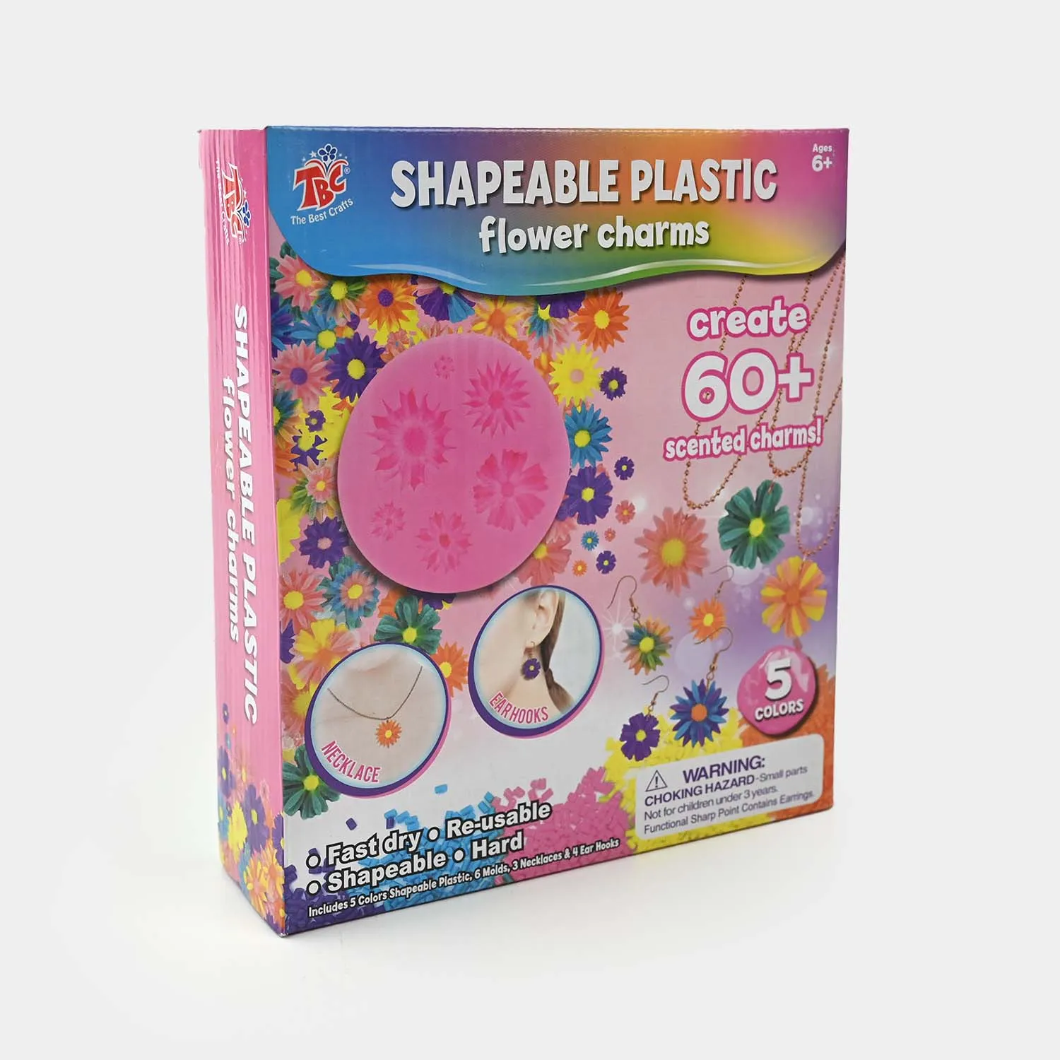 Shapeable Plastic Flower Charms Kit