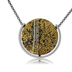 Silver, 18K Gold, & Nugget Gold Aspen Duet Pendant