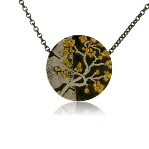 Silver, 18K Gold, & Nugget Gold Aspen Duet Pendant