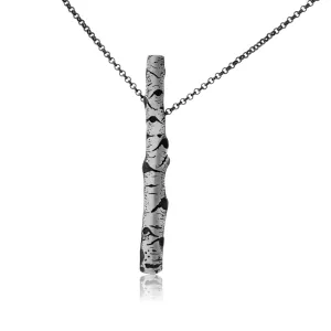 Silver Carved Aspen Adorn Pendant