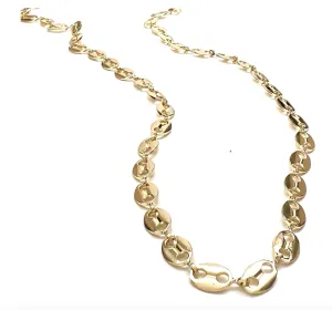 Silver Girl 5mm Anchor Link Necklace 16" GF