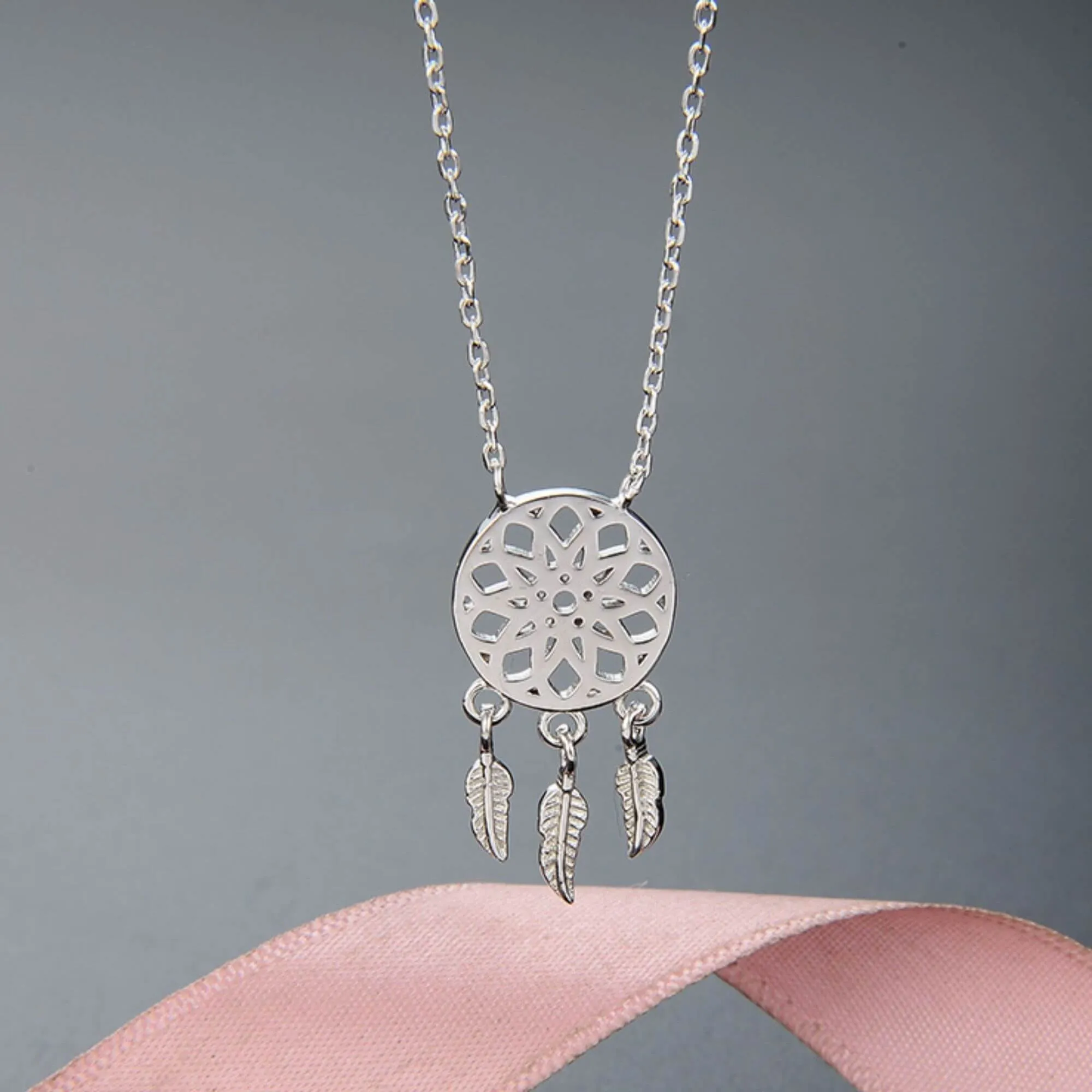 Silver Necklace "Dreamcatcher"