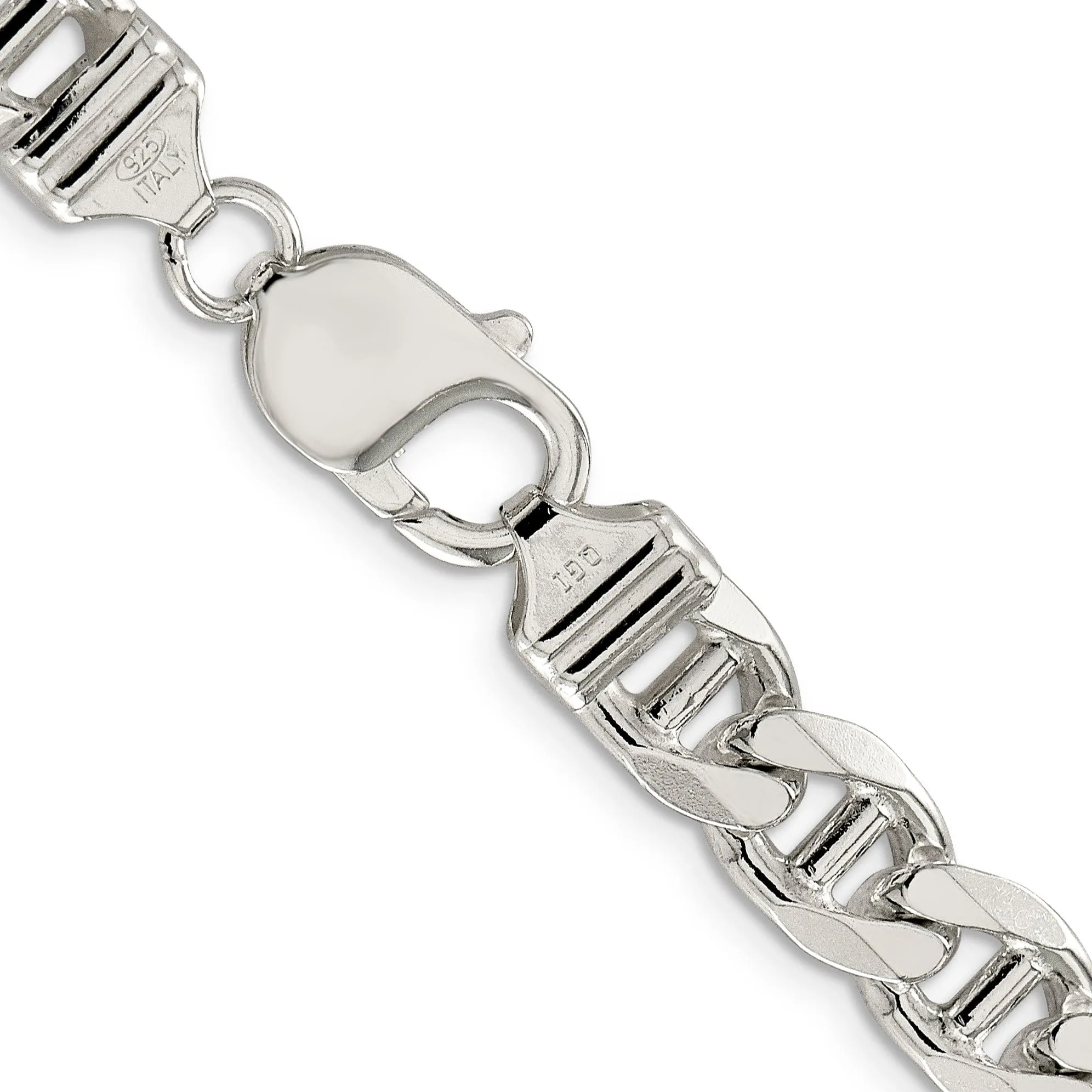 Silver Polished 8.75-mm Figaro Anchor Chain