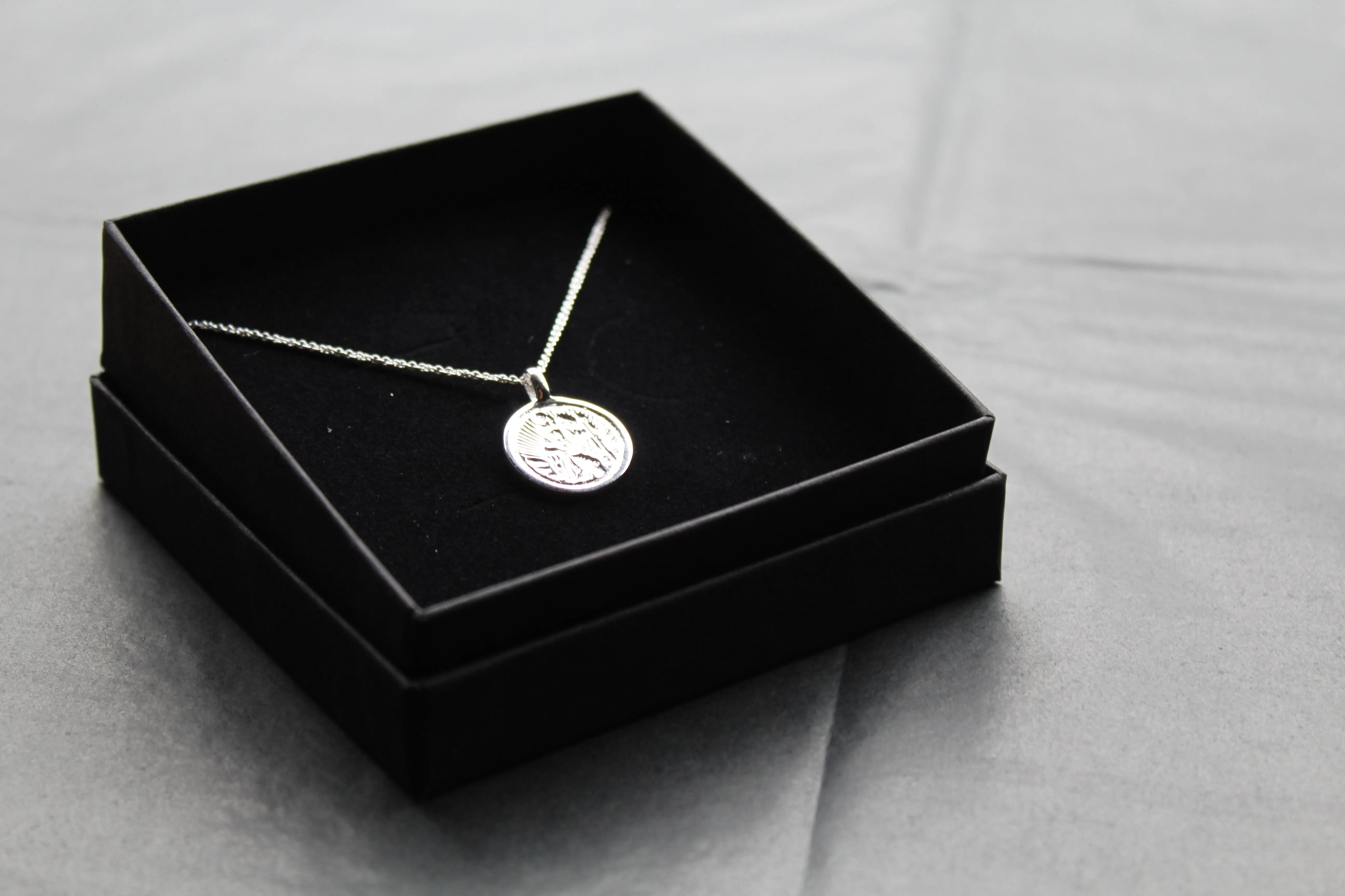 Silver St Christopher with Chain