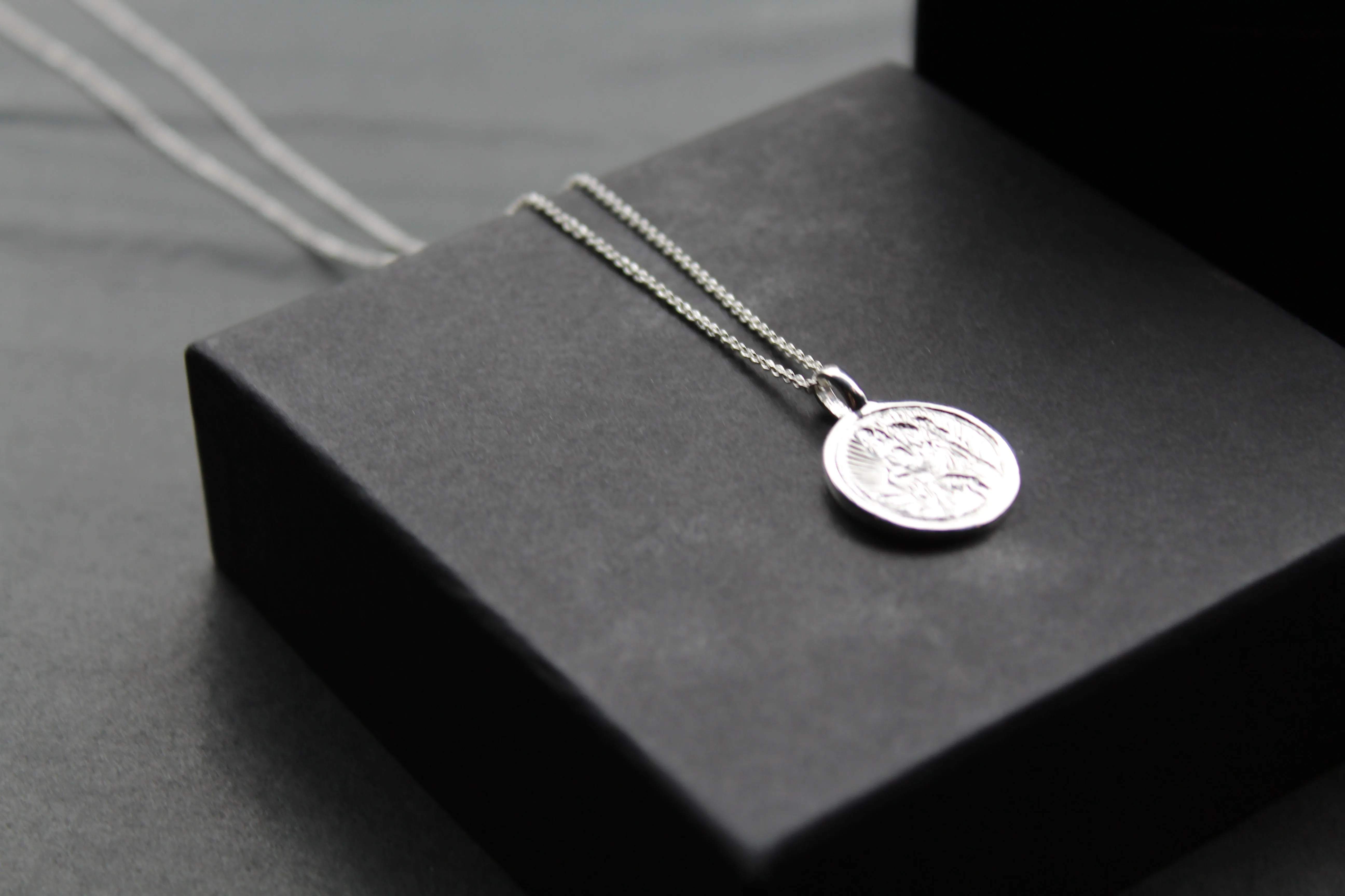 Silver St Christopher with Chain