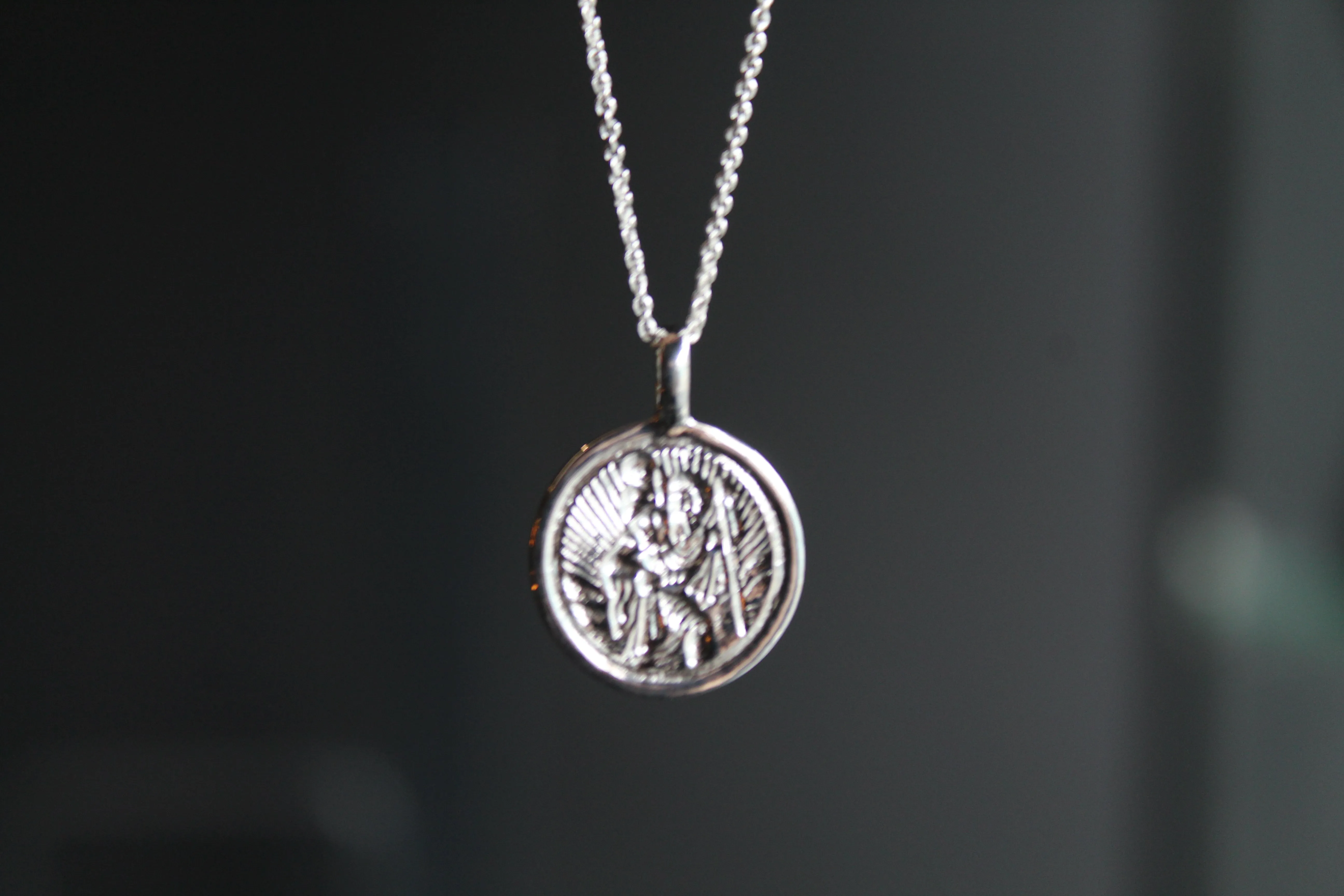 Silver St Christopher with Chain
