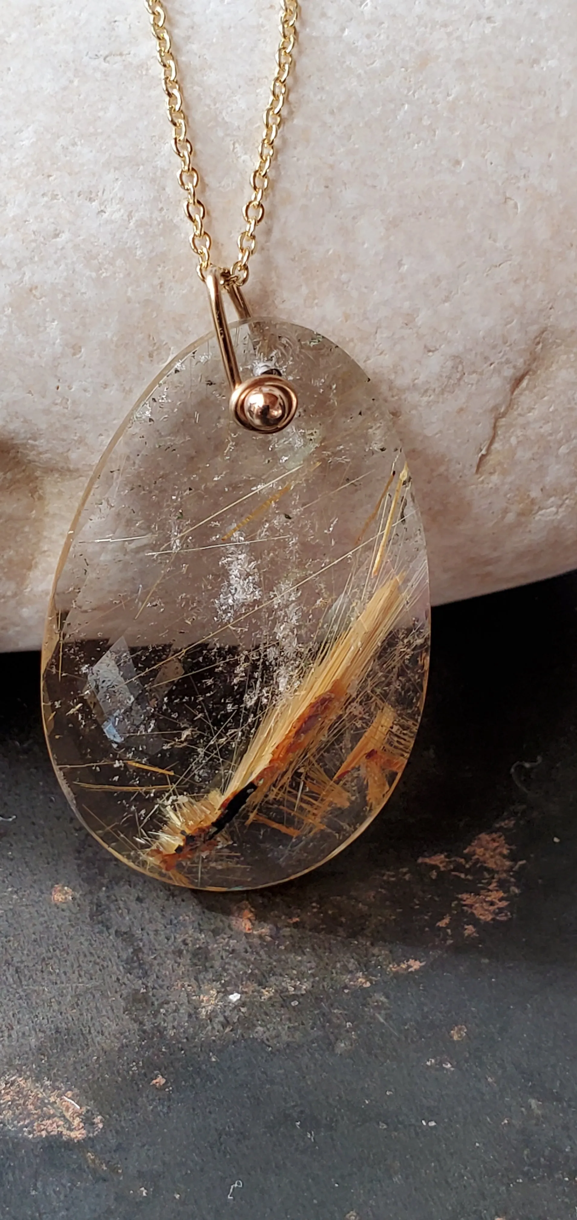 Simon & LuLu Faceted Rutilated Quartz NK