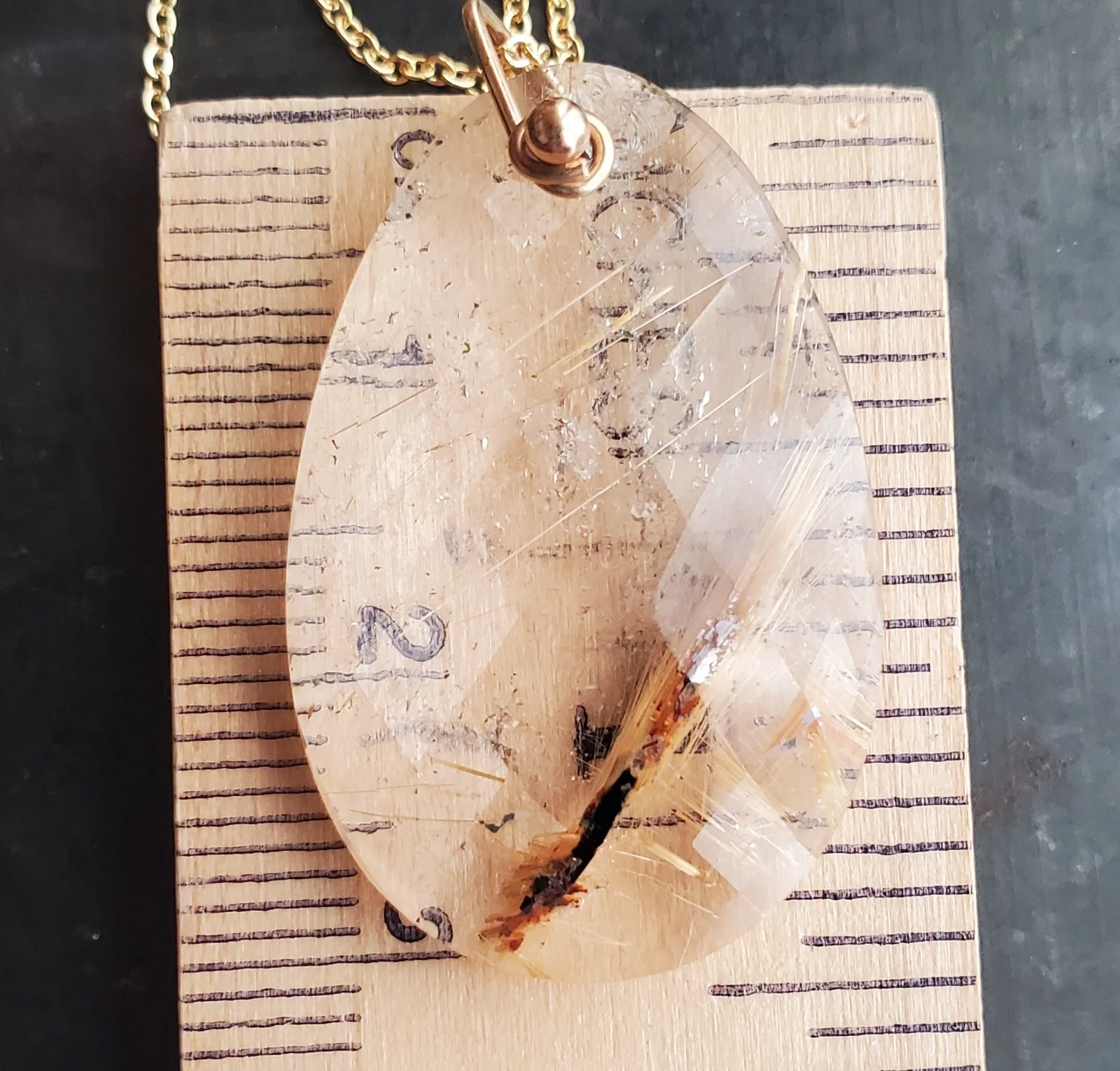 Simon & LuLu Faceted Rutilated Quartz NK
