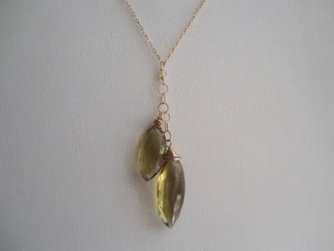 Simon & LuLu Whiskey Quartz Necklace