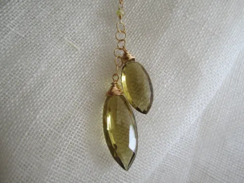 Simon & LuLu Whiskey Quartz Necklace