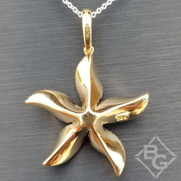 Simon G. 18K Yellow Gold Organic Allure Diamond Flower Pendant