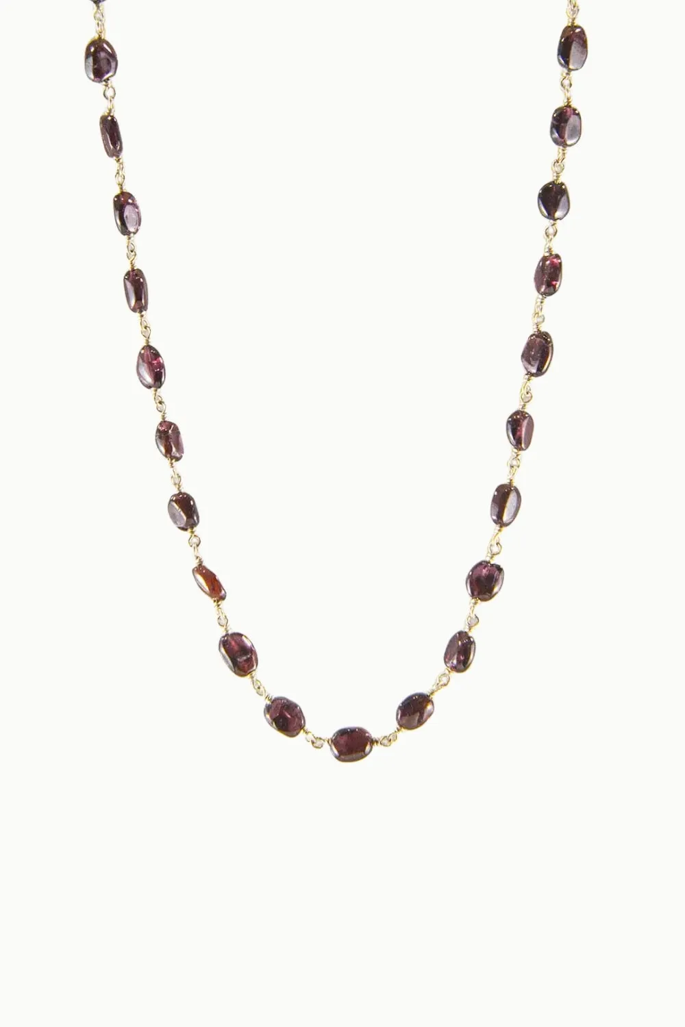 Sivalya Blessed Guidance Garnet Sterling Silver Necklace