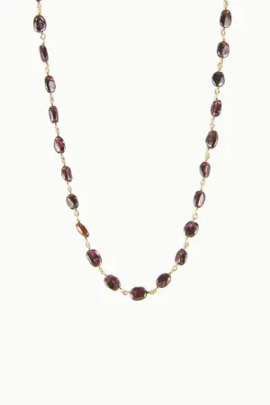 Sivalya Blessed Guidance Garnet Sterling Silver Necklace