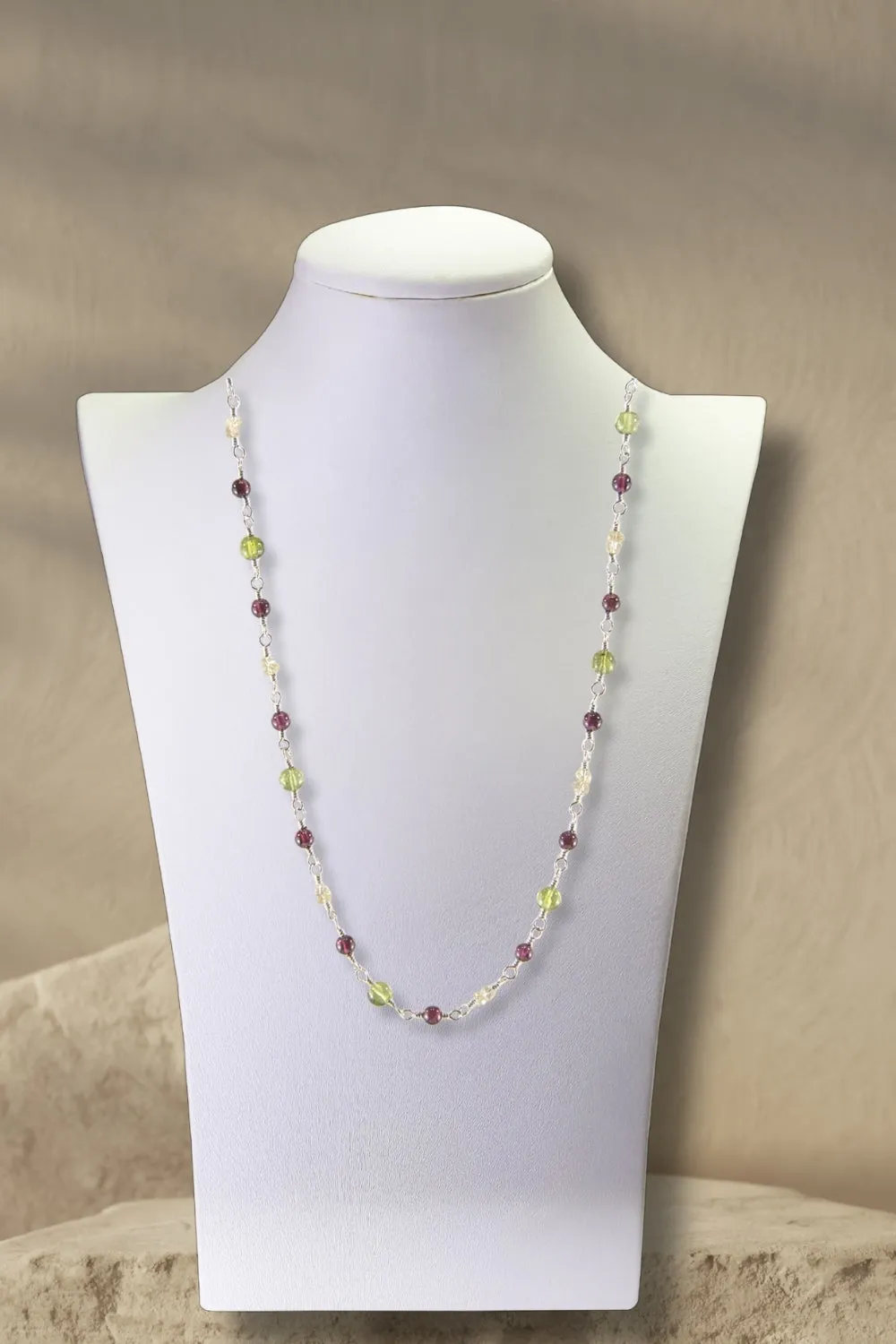 Sivalya Wanderlust Multi Gemstone Sterling Silver Necklace
