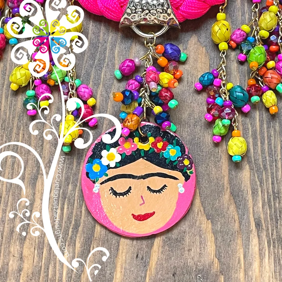 Sleeping Frida Braded Necklace- Palm Jewelry Set