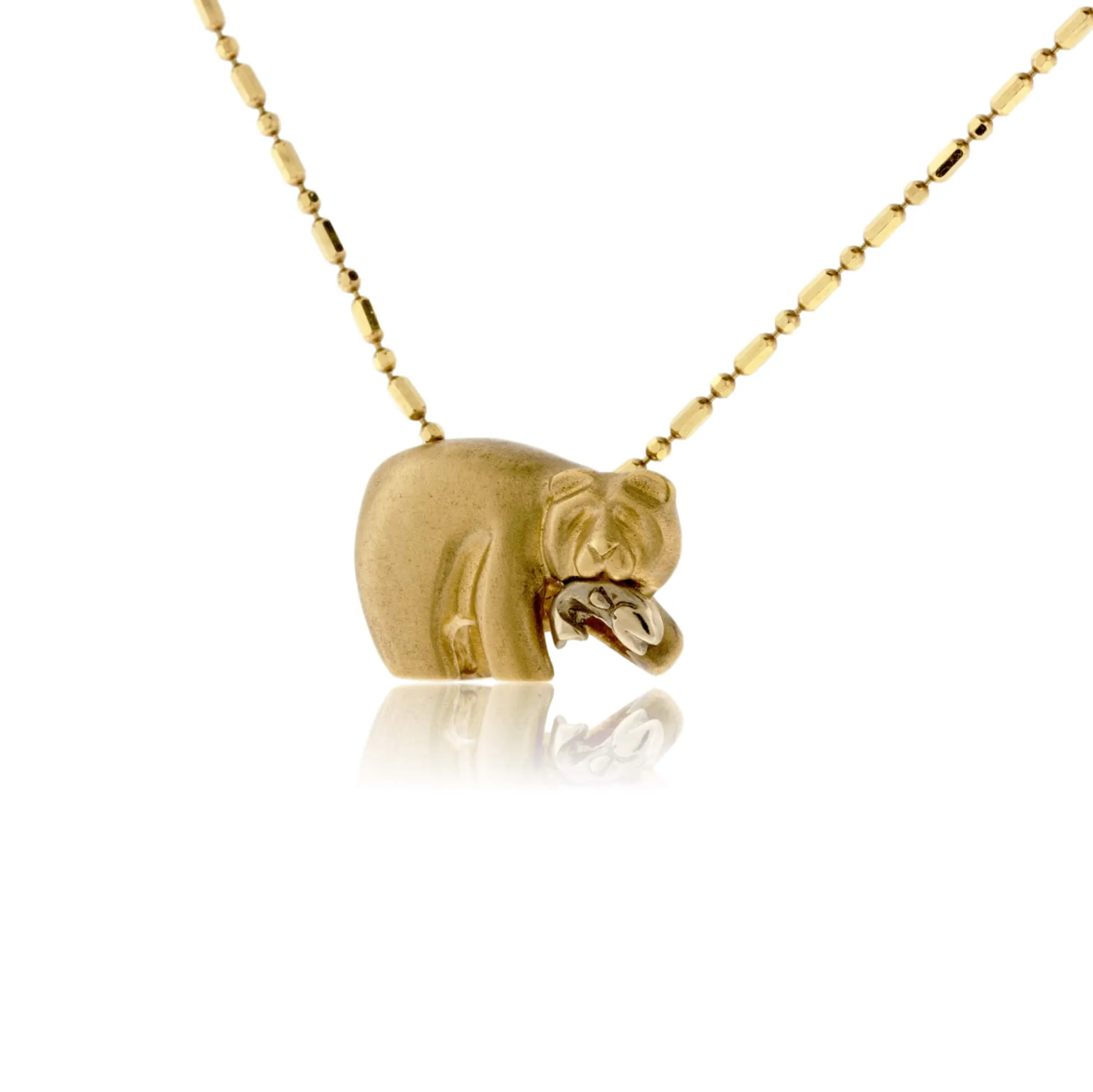 Small Bear Gone Fishing Pendant