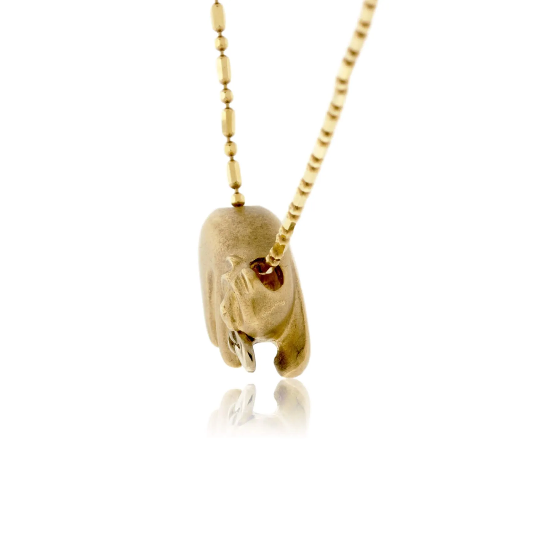 Small Bear Gone Fishing Pendant
