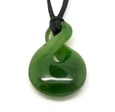 Small Greenstone Maori Twist Necklace