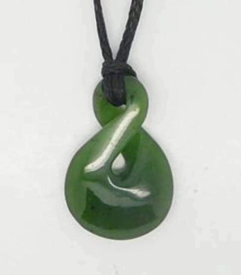 Small Greenstone Maori Twist Necklace