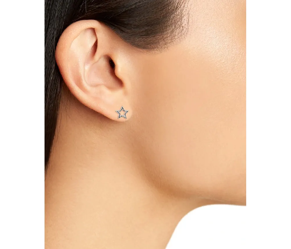 Small Open Star Stud Earrings