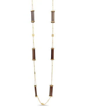 Smoky Quartz Affinity Rectangle Necklace