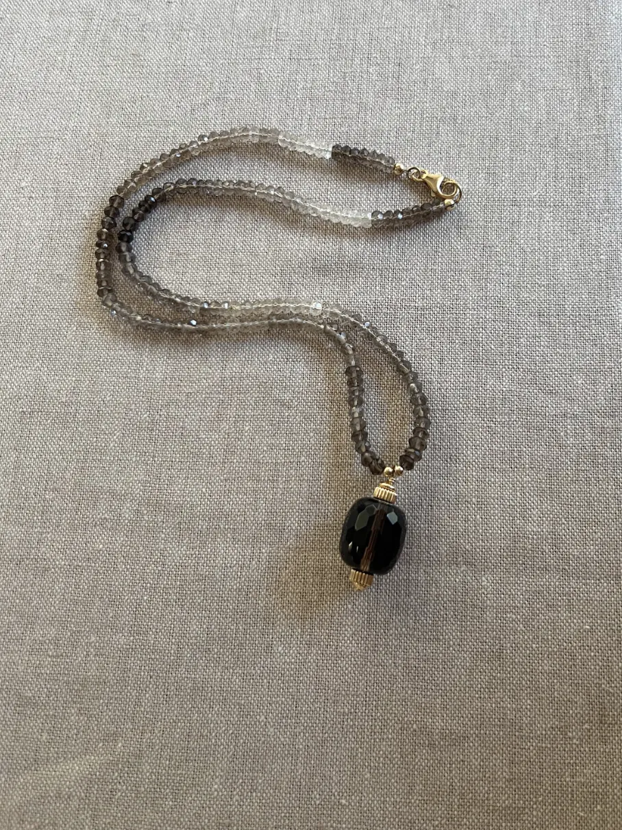 Smoky Quartz Necklace with Smoky Quartz Pendant