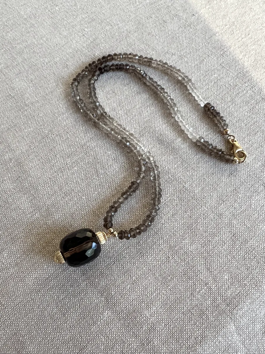 Smoky Quartz Necklace with Smoky Quartz Pendant