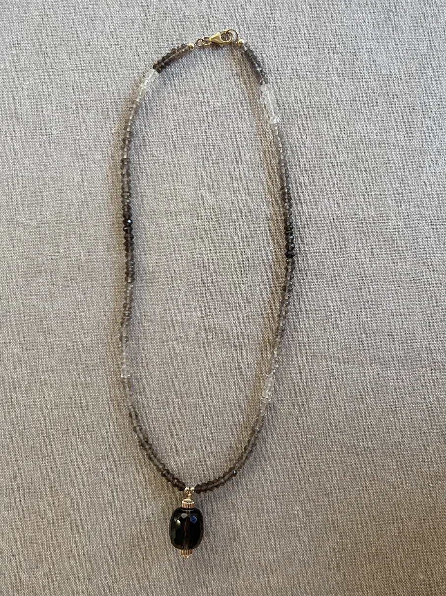 Smoky Quartz Necklace with Smoky Quartz Pendant