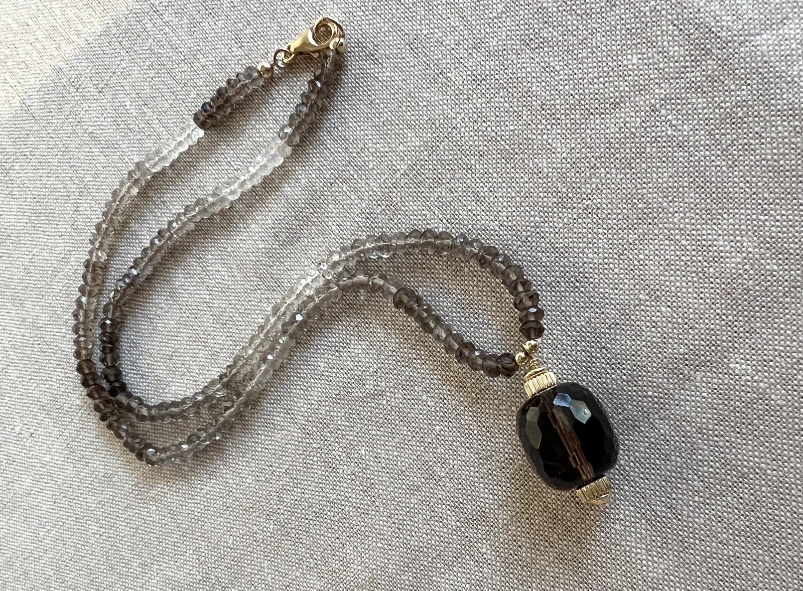 Smoky Quartz Necklace with Smoky Quartz Pendant