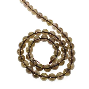 Smoky Quartz - Round Strand 15" - 8mm