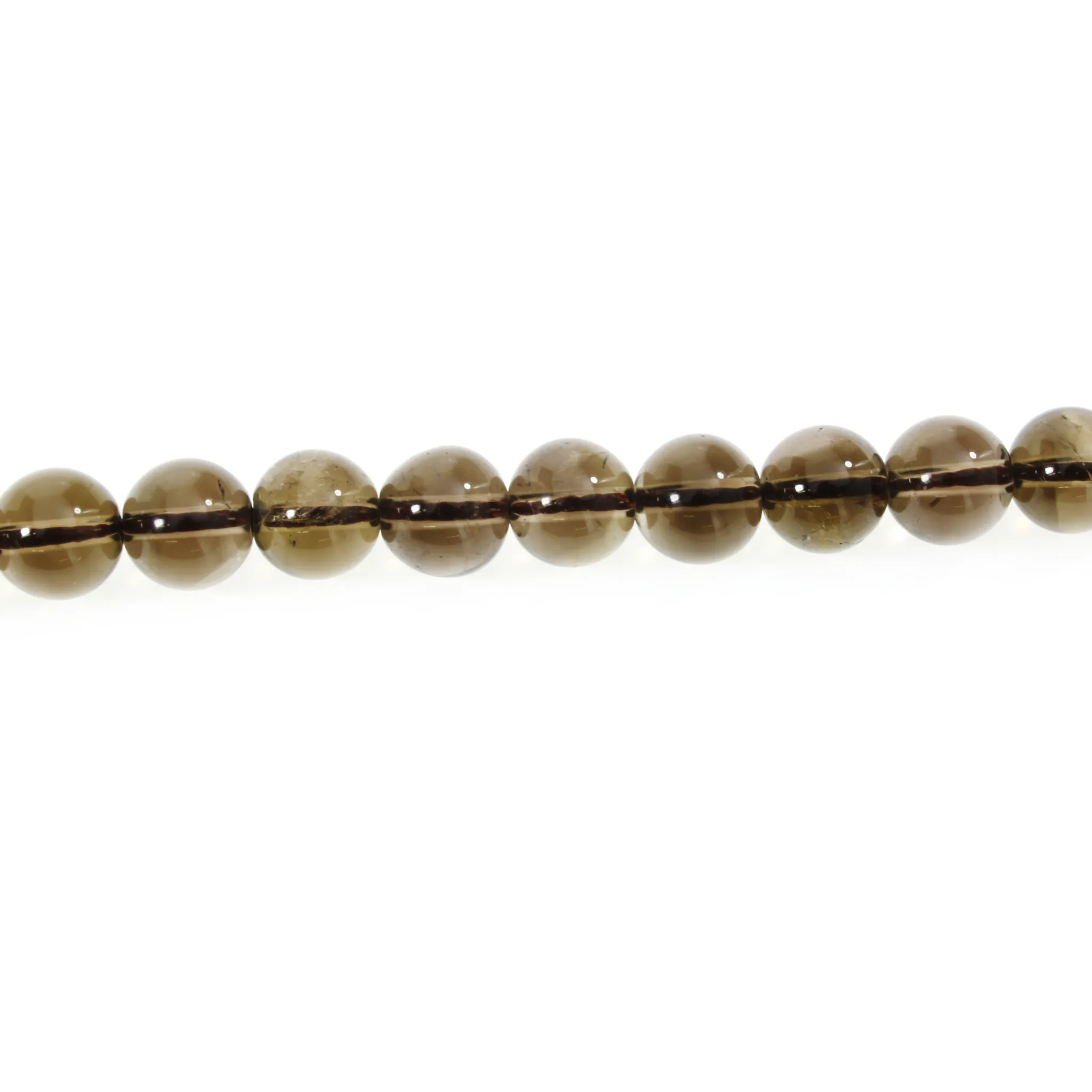 Smoky Quartz - Round Strand 15" - 8mm